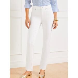 Talbots Flawless High-Waist Straight Leg White Jeans Size 8